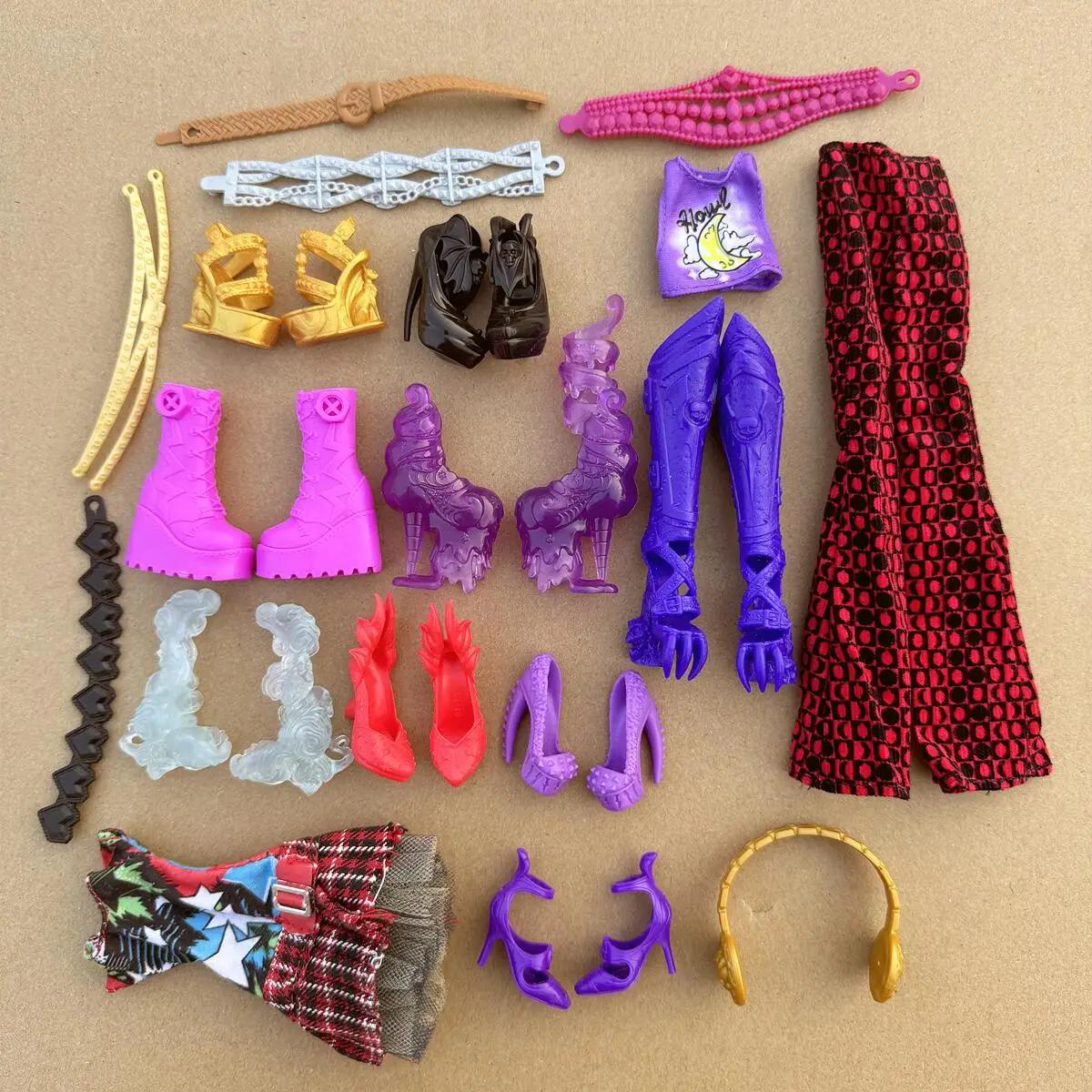 Accessoires pour poupées monstres : chaussures, ceintures, vêtements, articulations, corps