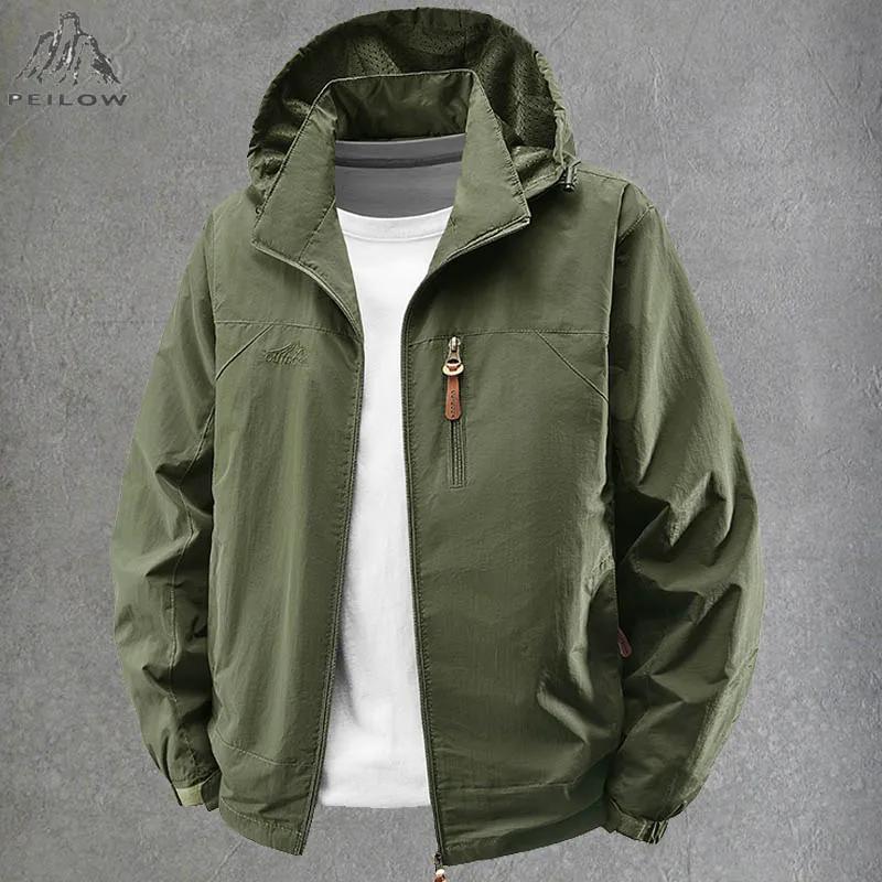 Printemps automne coupe-vent imperméable randonnée vestes hommes en plein air Camping manteaux à cap