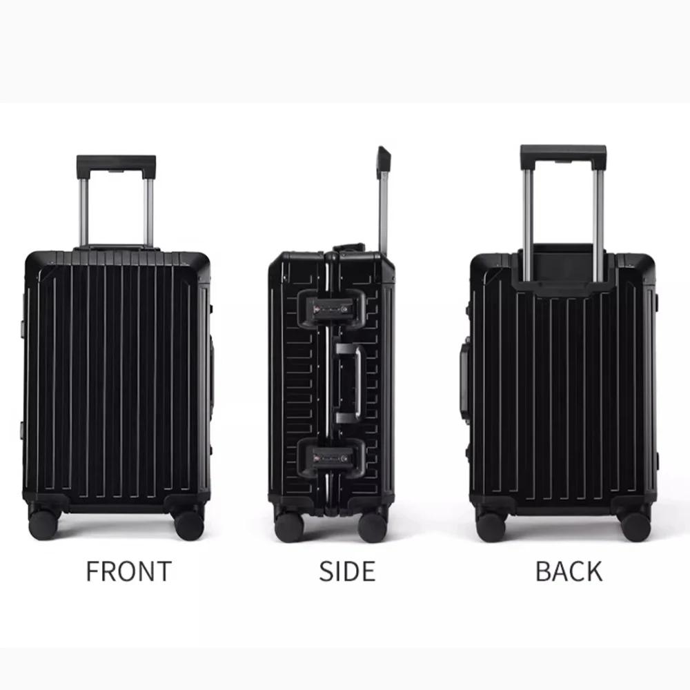 Nouveau Style tout en aluminium 20 "24" 28 "pouces valise de voyage continuer valise de luxe sac de
