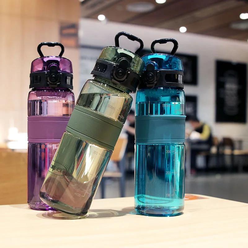 Bouteille d'eau de sport de 500ml, tasse en plastique Portable anti-fuite, verres avec filtre à thé,