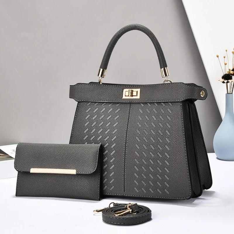 Sac à main en métal tendance pour femmes, sac mère-fille de couleur unie, sac bandoulière polyvalent