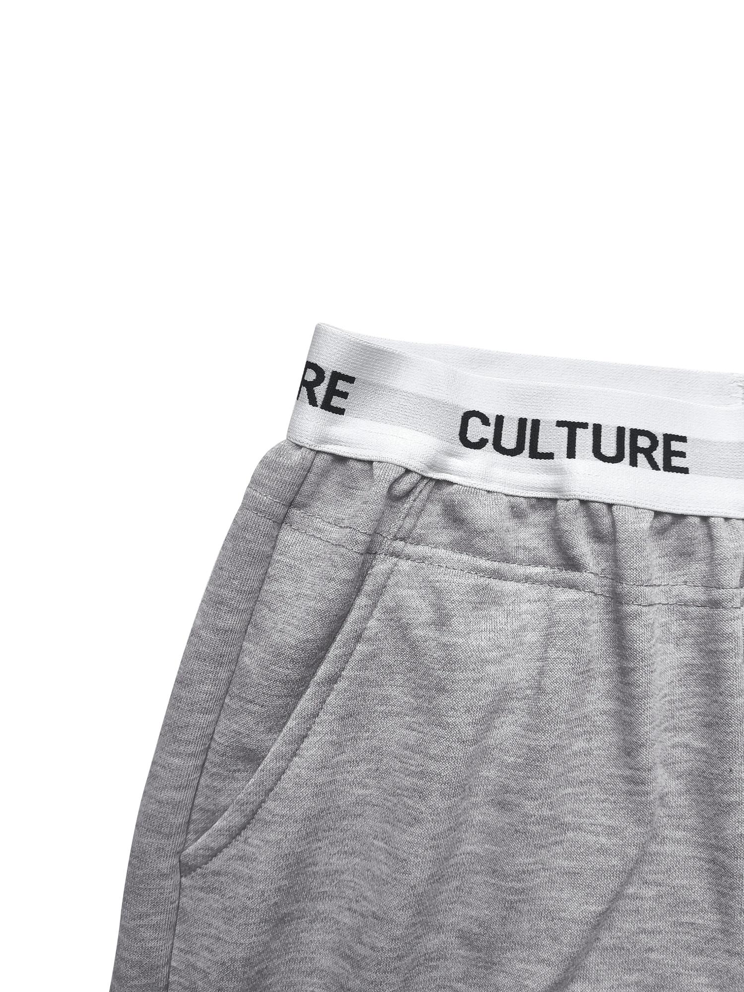 Pantalon de survêtement vintage américain à jambes larges, design de ceinture avec inscription CULTU