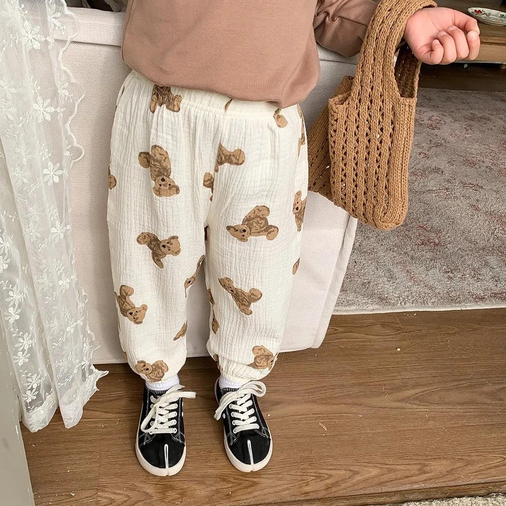 Nouveau créateur impression pantalon bébé unisexe mignon sarouel en plein air enfant en bas âge fill