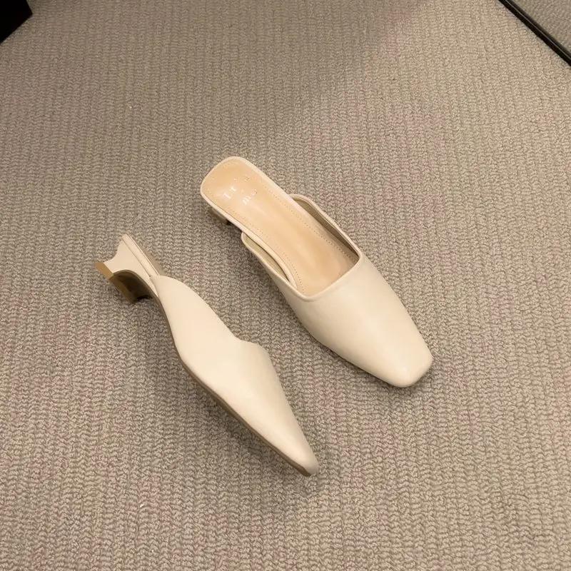 Chaussures Mules à Motif Zèbre pour Femme, Pantoufles d'Extérieur à Talons Bas, Carrées, Nouvelle Co