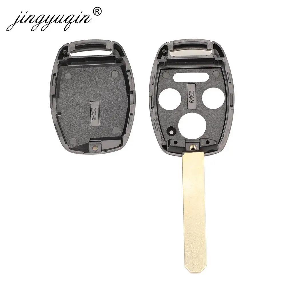 Jingyuqin 10 pièces/lot lame découpée 2/3/4 boutons coque de clé à distance housse FOB pour HONDA no