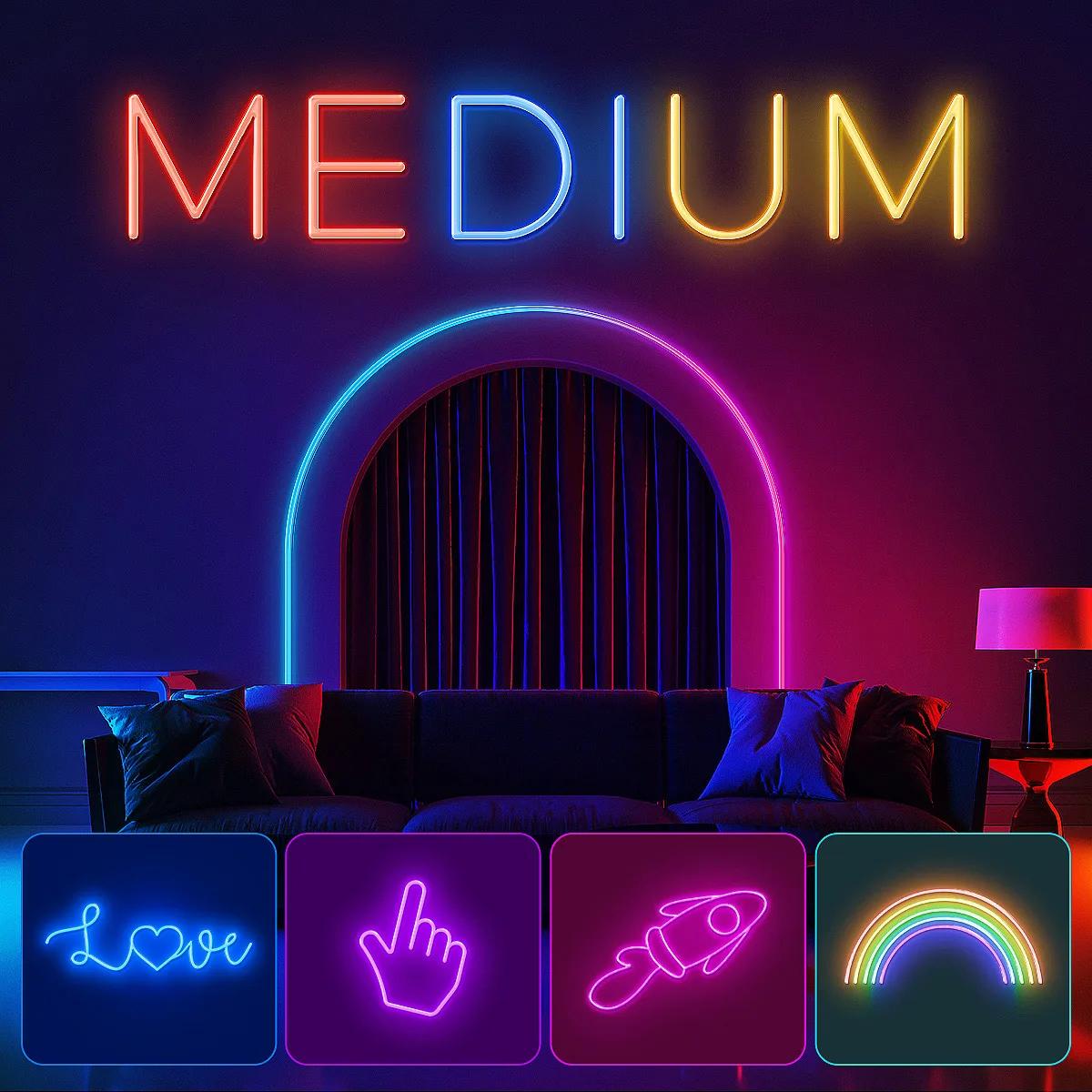 Bande lumineuse néon Flexible RGB avec application/télécommande, plusieurs Modes, synchronisation de