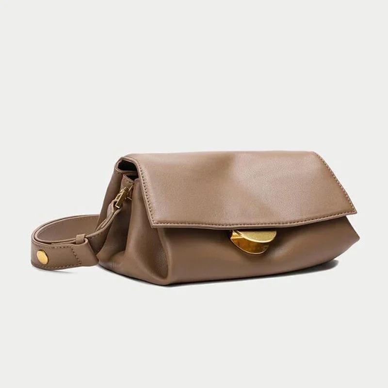 Sac à bandoulière en cuir pour femmes, sacs à bandoulière, plusieurs poches, sac à main à sangle rég