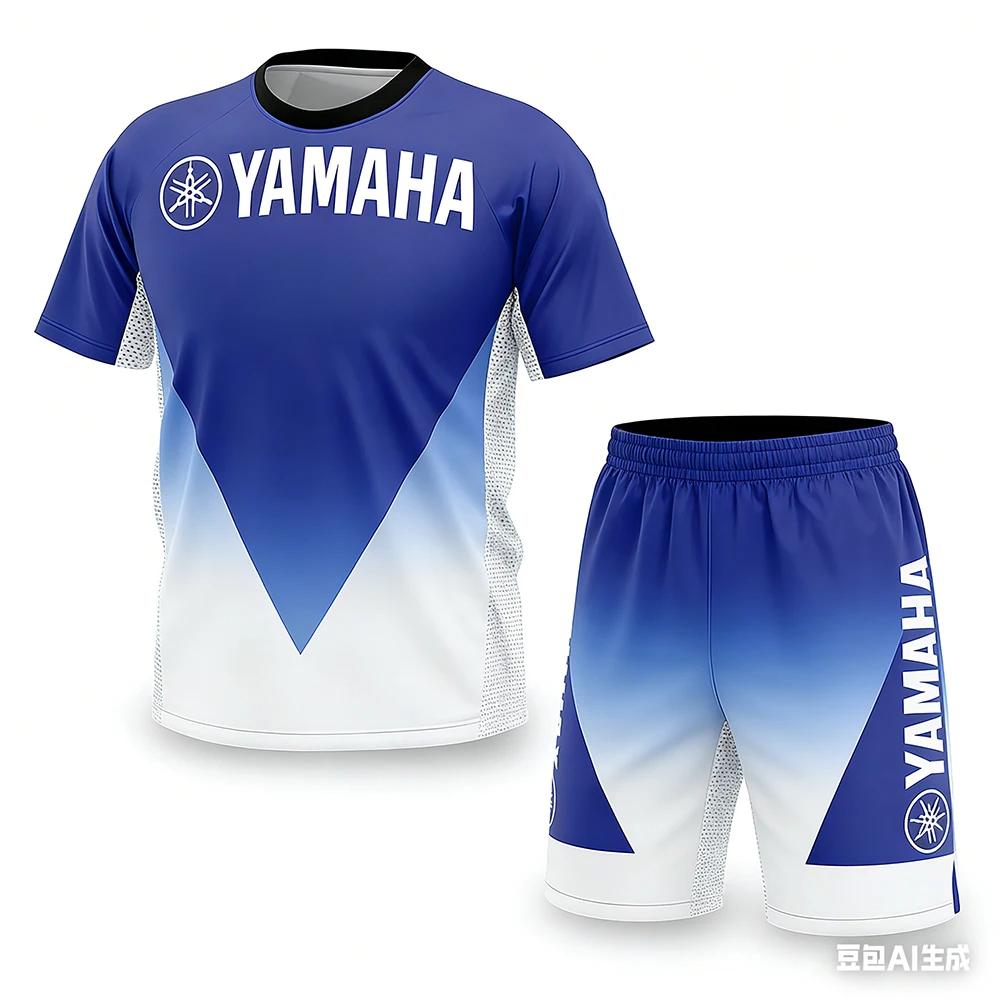 YAMAHA – ensemble de t-shirts de moto pour hommes et femmes, ample, respirant, à séchage rapide, com