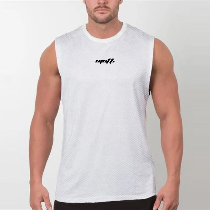 Débardeurs de fitness pour hommes – Marque de mode européenne et américaine – T-shirt de sport sans