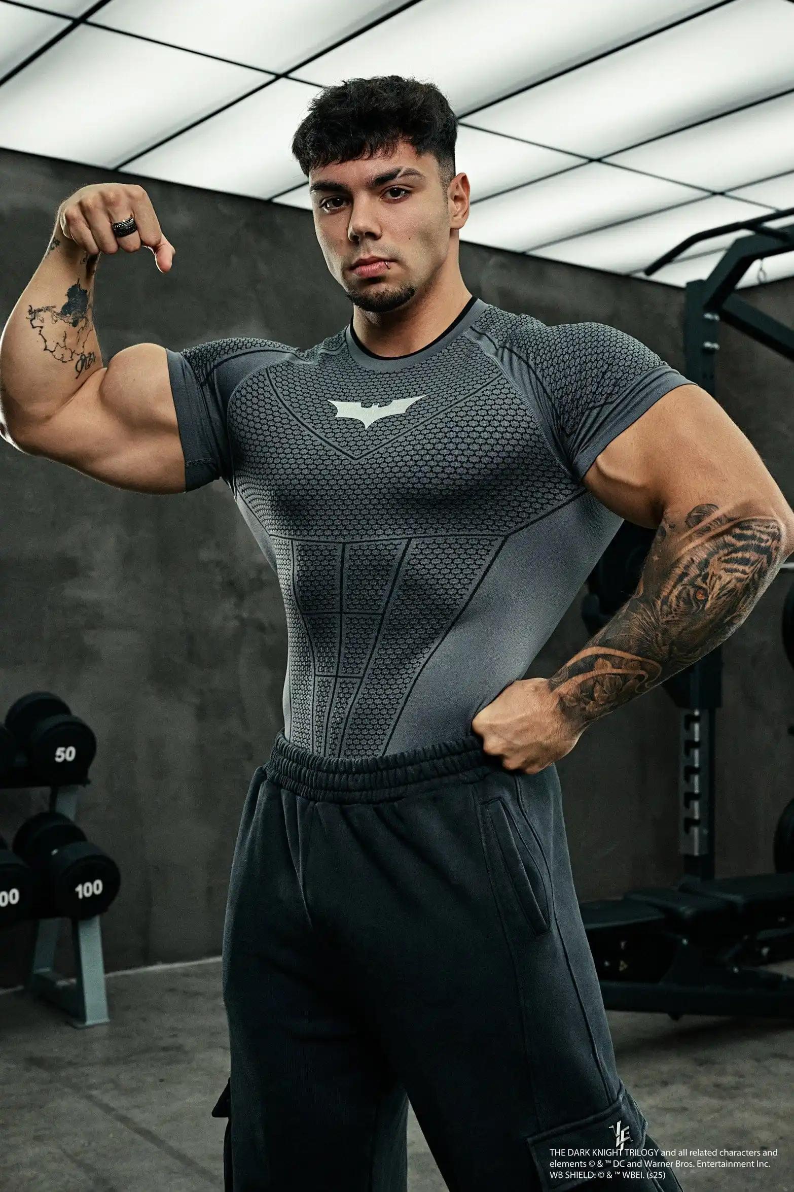 Été nouveau T-shirt serré pour hommes survêtement YA sport Fitness sensation de glace ajustement ser