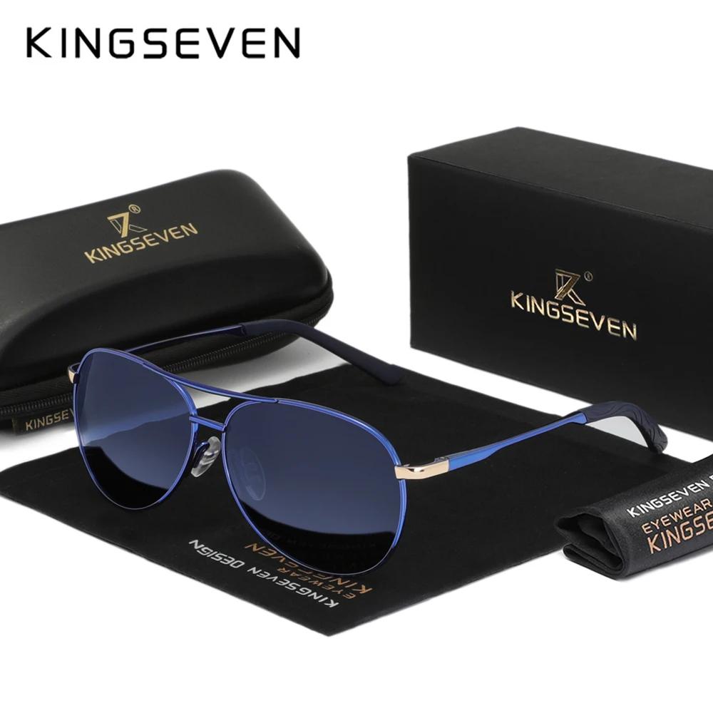 KINGSEVEN – lunettes de soleil polarisées UV400, design en alliage, classiques, protection estivale,