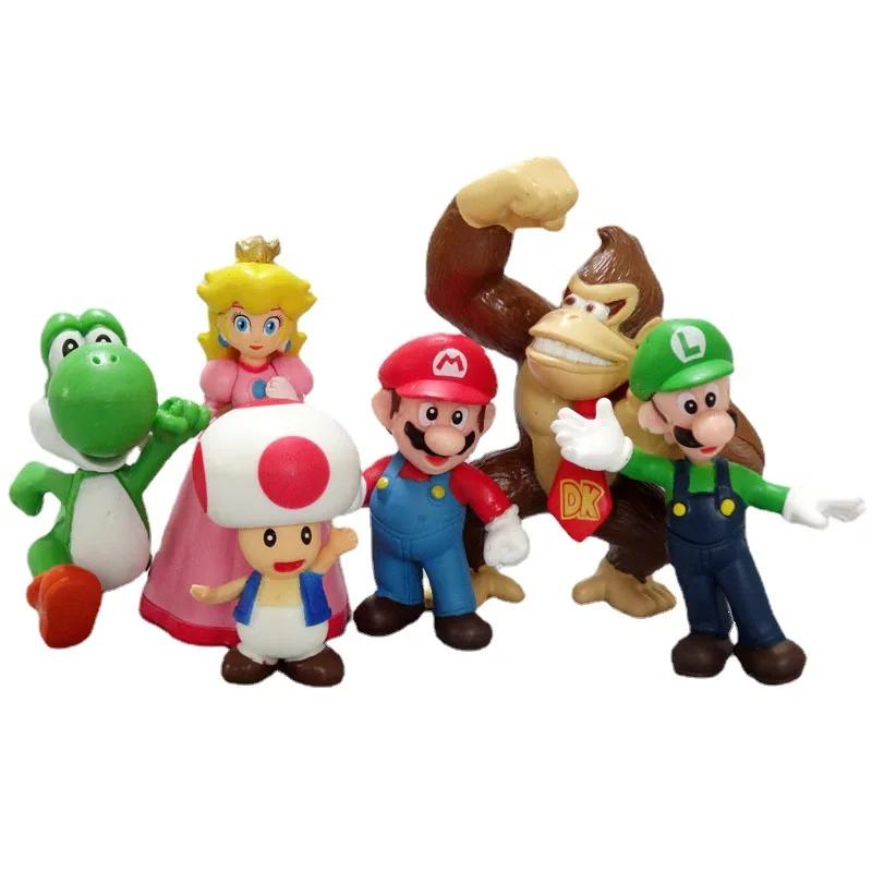 Poupée dinosaure Mario SuperMario, modèles faits à la main, décorations de gâteaux, 6