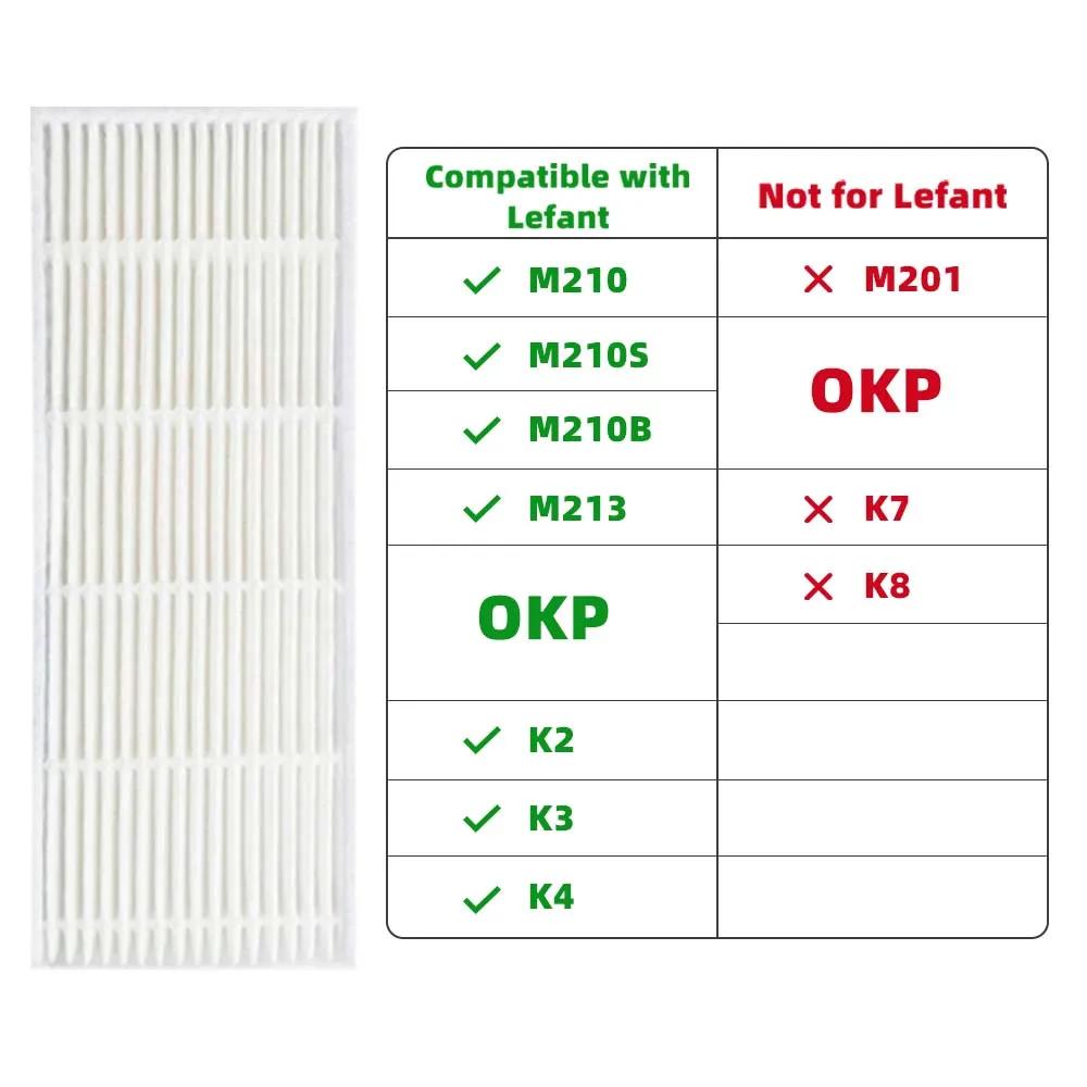 Compatible avec Lefant M210 M210S M210B M213 / OKP Life K2 K3 K4 Aspirateur Robot Brosse Latérale Fi