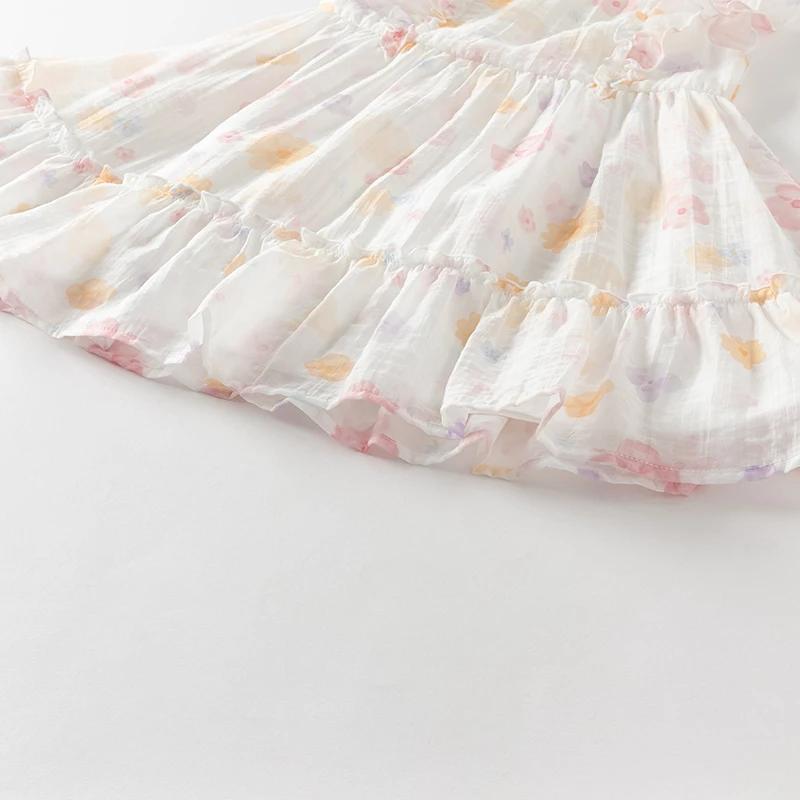Dave Bella enfants robes printemps été sans manches filles Cool doux jupe coton doux vêtements d'ext