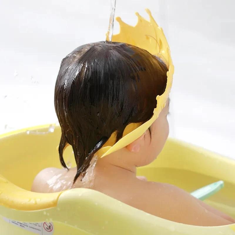 Bonnet de douche imperméable pour bébé, chapeau de shampoing pour enfants, protection des oreilles e
