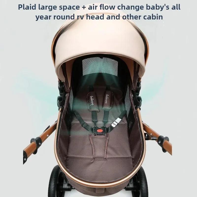 Poussette de luxe 3-en-1 Horizon avec siège auto réversible, système de voyage amortissant les chocs