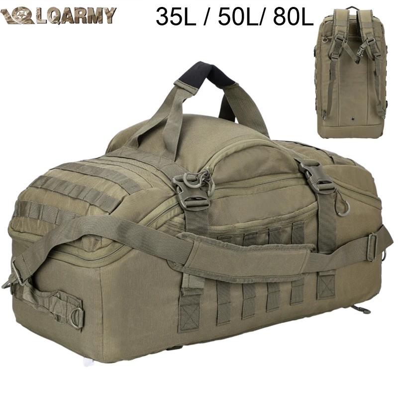 LQARMY 30L 50L 80L sac d'alpinisme en plein air sac à dos tactique Molle grand sac polochon randonné