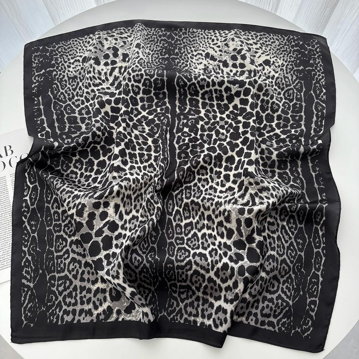 Foulard de cou en Satin imprimé Floral pour femme, Foulard carré pour cheveux, bandeau, châles, Band