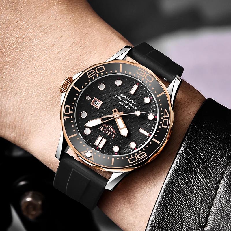 2025 LIGE nouvelles montres pour hommes d'affaires montre de plongée de luxe pour hommes étanche Dat