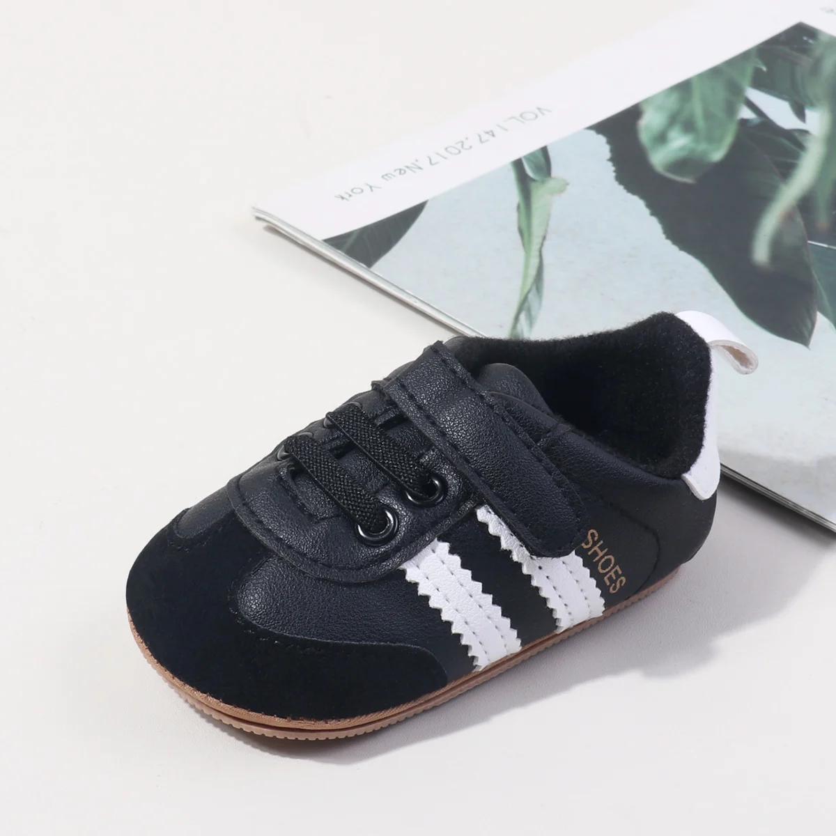 Chaussures unisexes pour bébés de 0 à 18 mois, en cuir PU de haute qualité, pour première marche, in