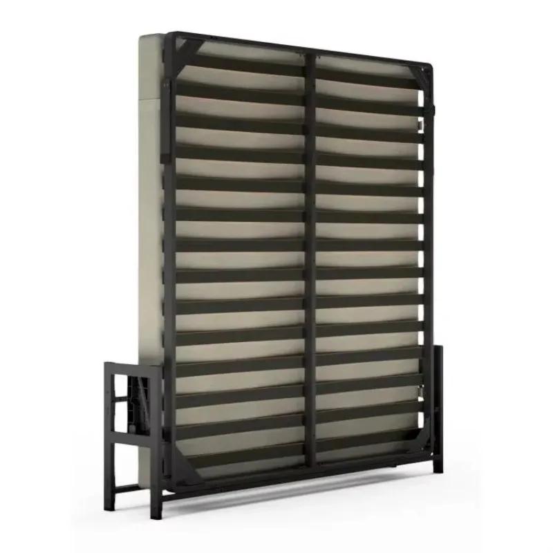 Cadre de lit manuel facile à installer, fonctionnement nervuré, pliable, mur GNE, mécanisme de lit,