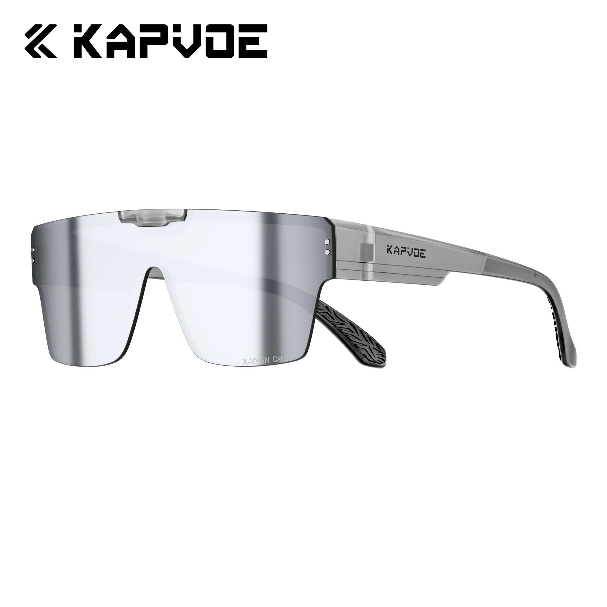 Lunettes de soleil KAPVOE à clipser pour hommes, photochromiques, adaptées au cyclisme, protection U