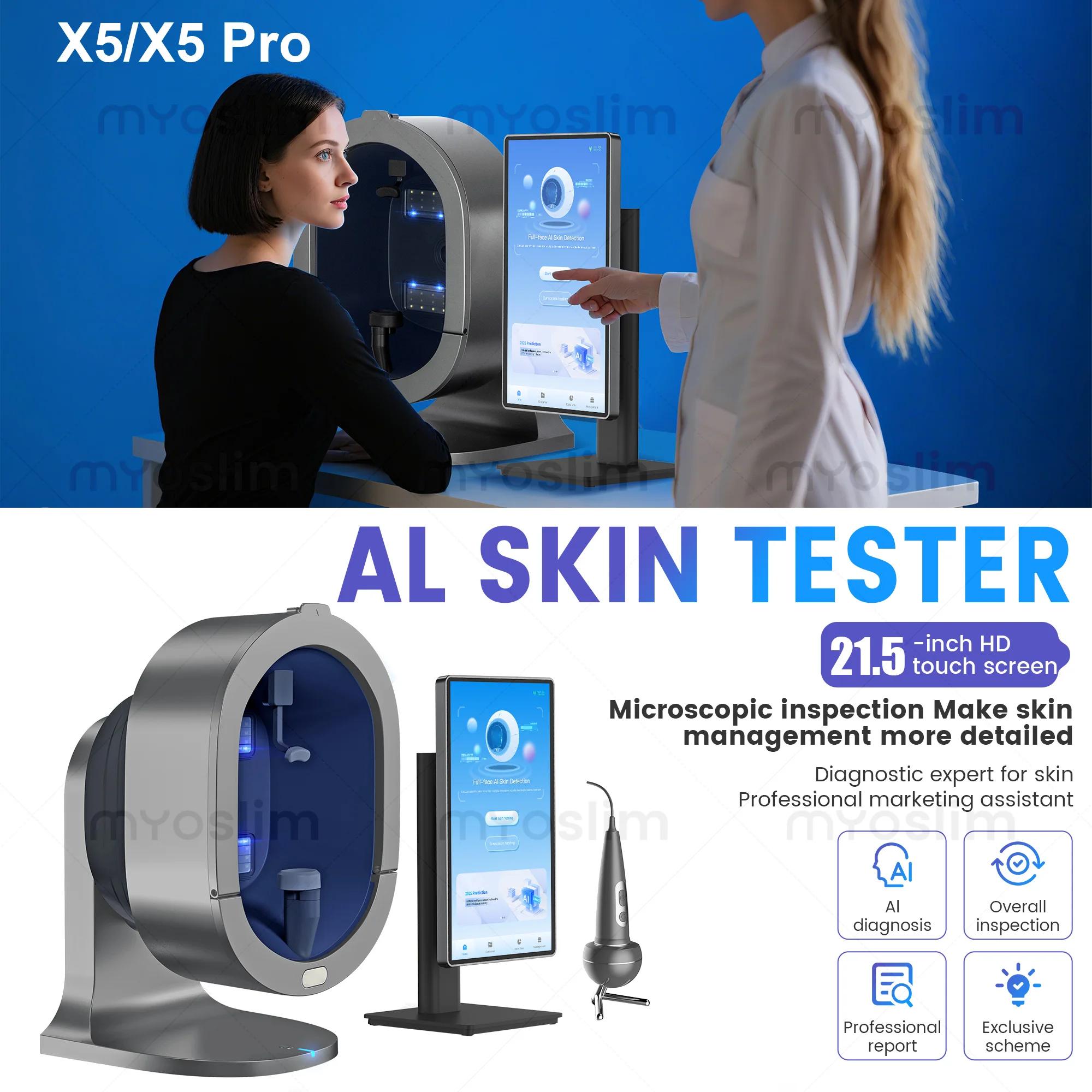Nouveau 3D ASISA X5 3600W Scanner de peau soins analyseur du visage moniteur miroir Portable Test dé