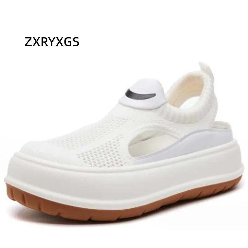 ZXRYXGS 2025 nouvelles baskets d'été sandales femmes maille chaussures décontractées respirantes pla