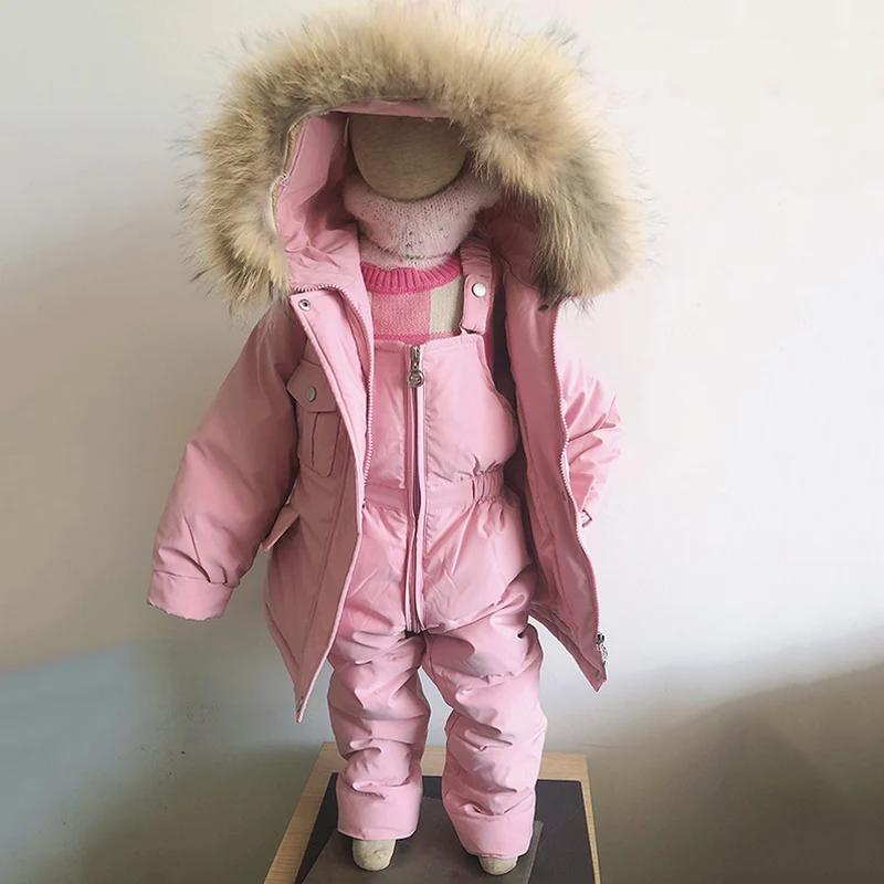 Doudoune et combinaison d'hiver pour enfants, veste épaisse pour bébé, manteau chaud pour filles, co