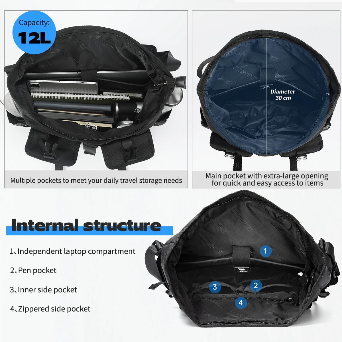 Tigernu mode sacs à bandoulière pour hommes sacs à bandoulière mâle sacs extensibles 13.3 pouces poc