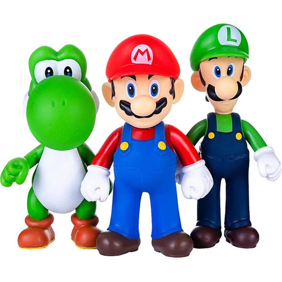 2026 Super Mario Bros Luigi Yoshi Mario figurines de dessins animés anime modèles créatifs jouets de