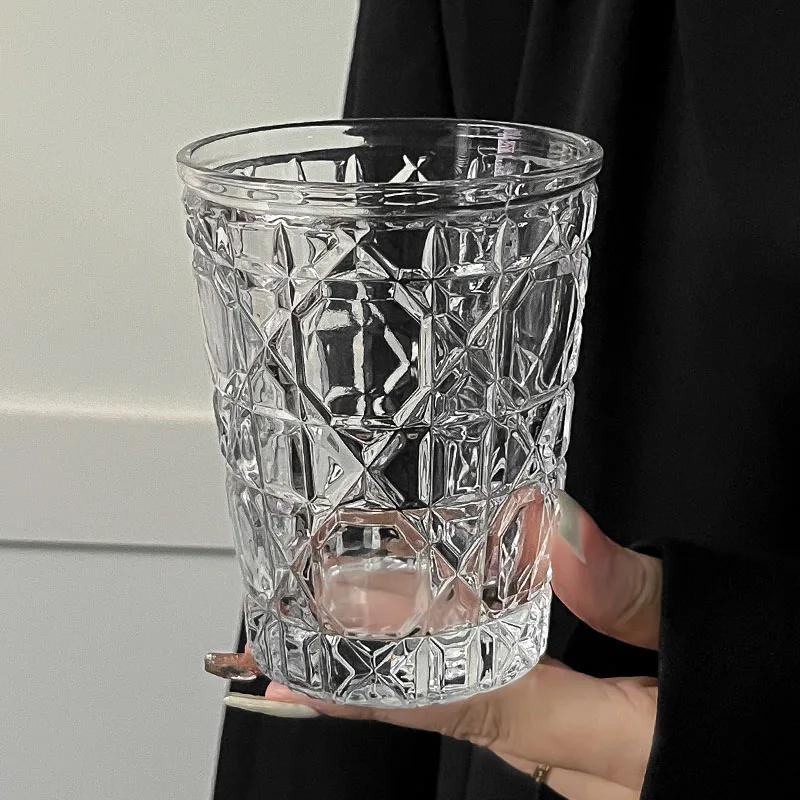 Ensemble de verres pour boire des tasses à whisky domestiques, 10,5 oz, peinture diamant, verre à vi