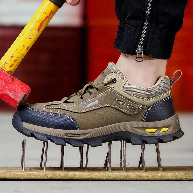 Chaussures de sécurité de travail pour hommes, bottes de sécurité Anti-écrasement, Anti-perforation,