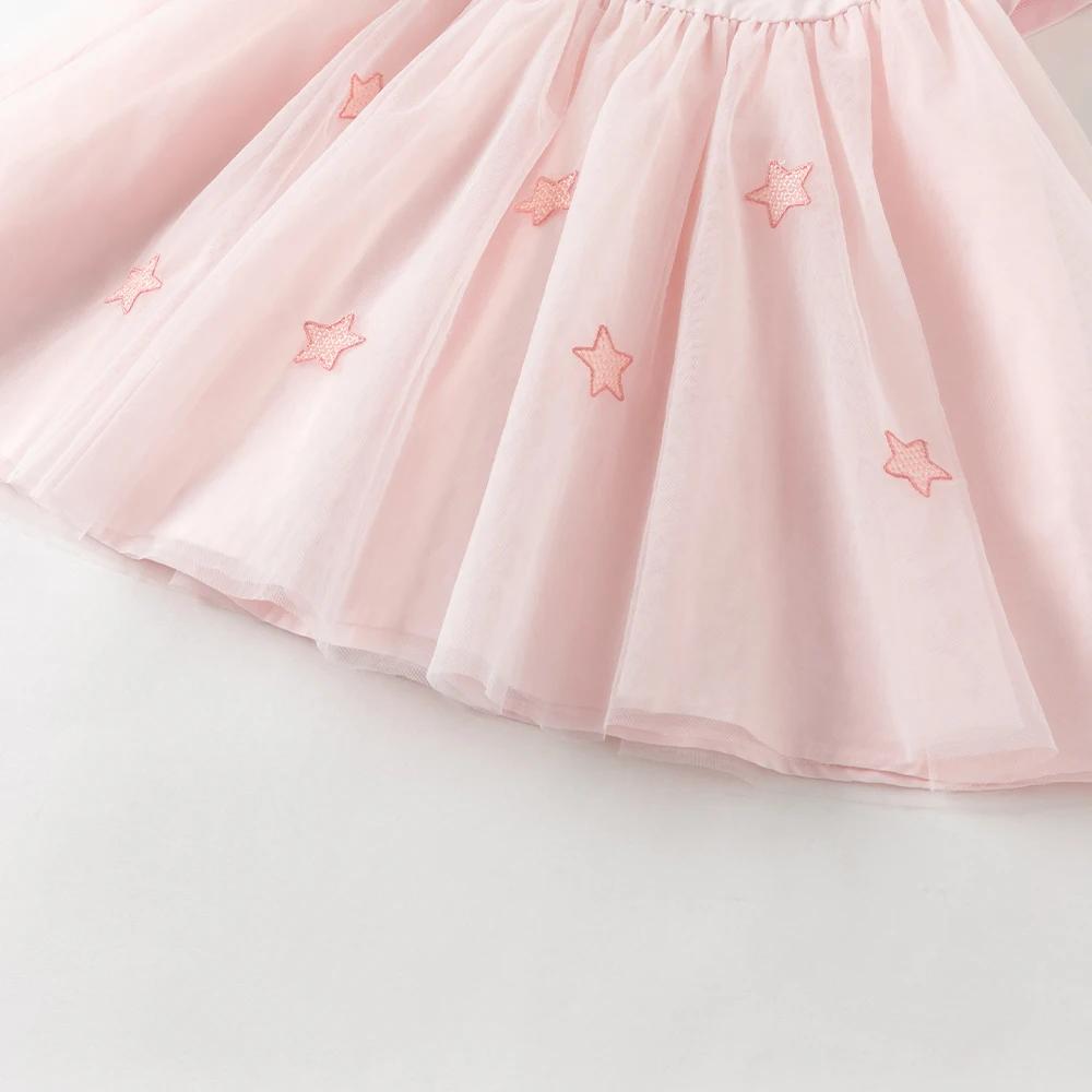 Robe rose douce pour filles Dave Bella, robe de princesse en maille pour l'été, vêtements pour enfan