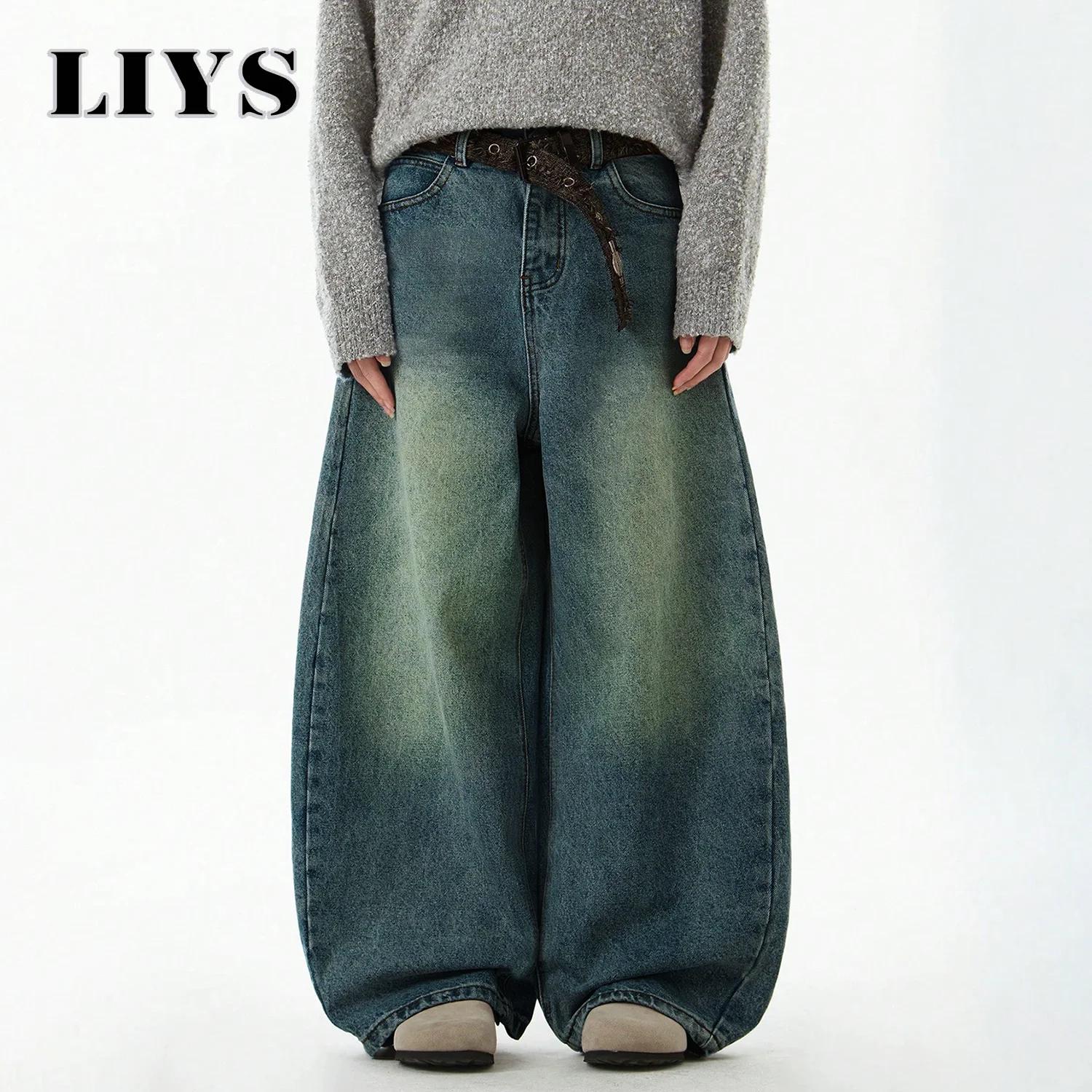 Vêtements pour hommes bleu pantalon en jean à jambes larges jean Baggy Vintage coupe tridimensionnel