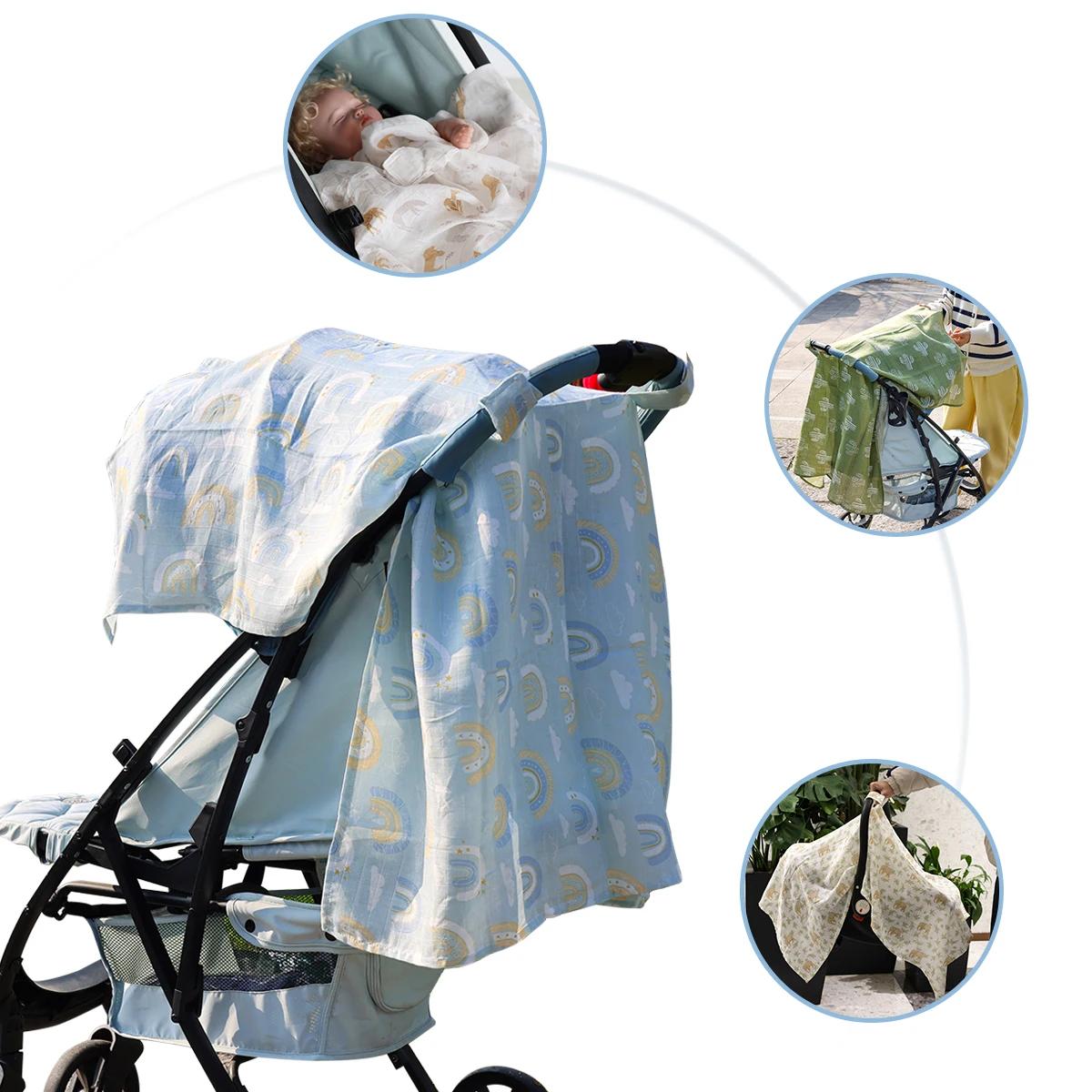 Couverture de siège de voiture pour bébé, 1 pièce, pare-soleil respirant, panier de sécurité, capuch
