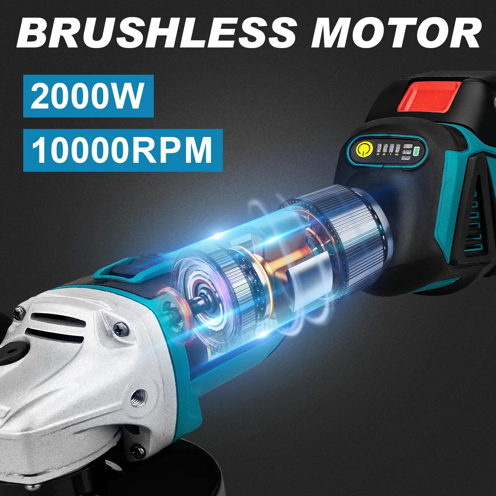 Gami 125MM meuleuse d'angle électrique sans brosse vitesse Variable M14 Machine de découpe outil de