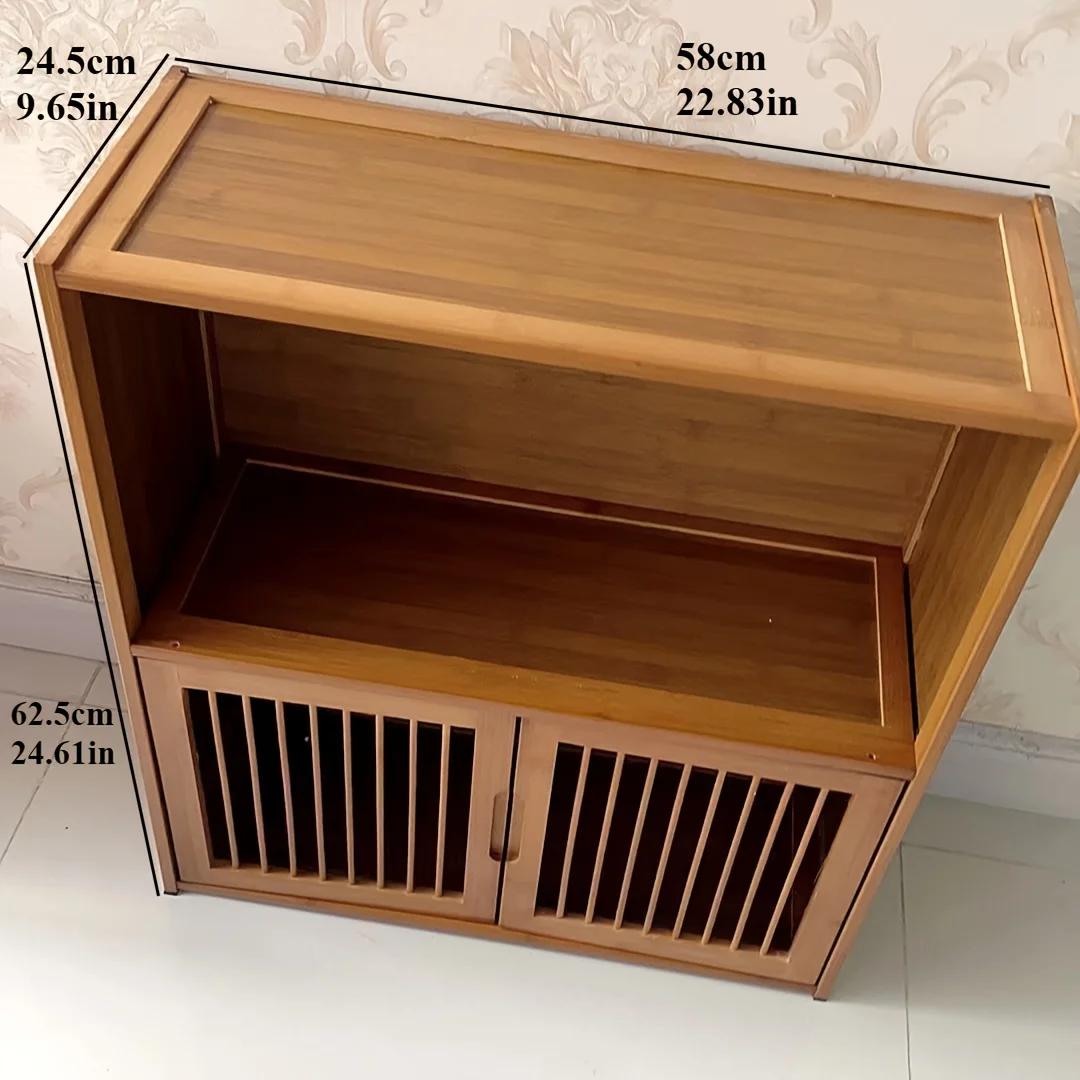 Armoire de rangement de style chinois - Armoire de rangement à 2 niveaux pour le salon de bureau - A