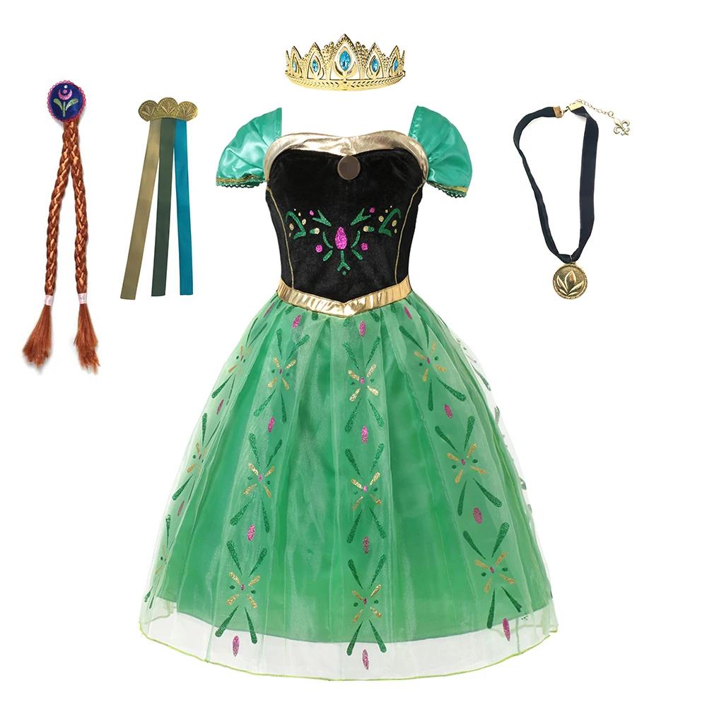 Anna Costume pour enfants fille fantaisie robe de fête d'anniversaire robe de princesse carnaval fêt