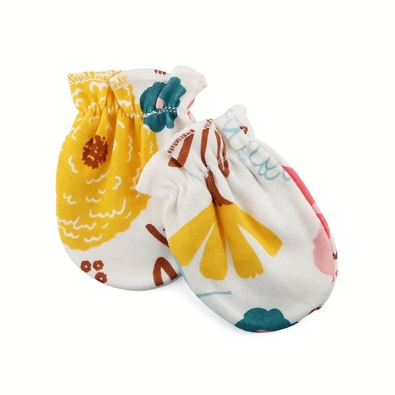6 paires/lot gants pour nouveau-nés imprimés de dessins animés bébé garçons filles mitaines nouveau-
