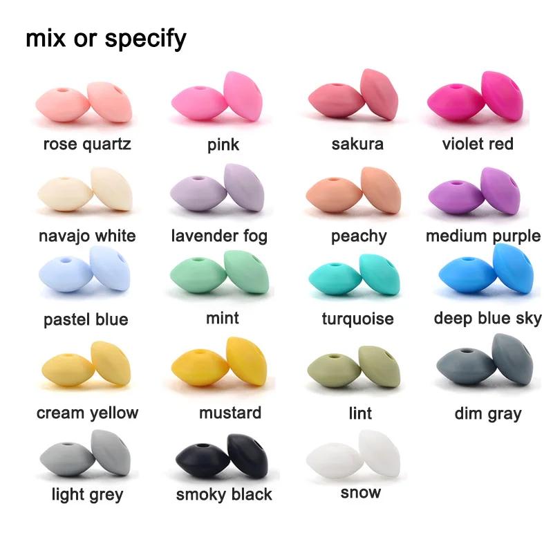 LOFCA 100 pcs/lot Silicone lentille 12mm perles de Silicone entretoise fabrication de bijoux en vrac