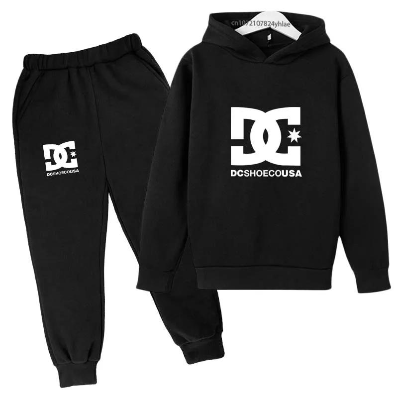 Ensemble sweat à capuche + pantalon 2 pièces pour enfants 2-13 ans - Tenue décontracté imprimé tendance