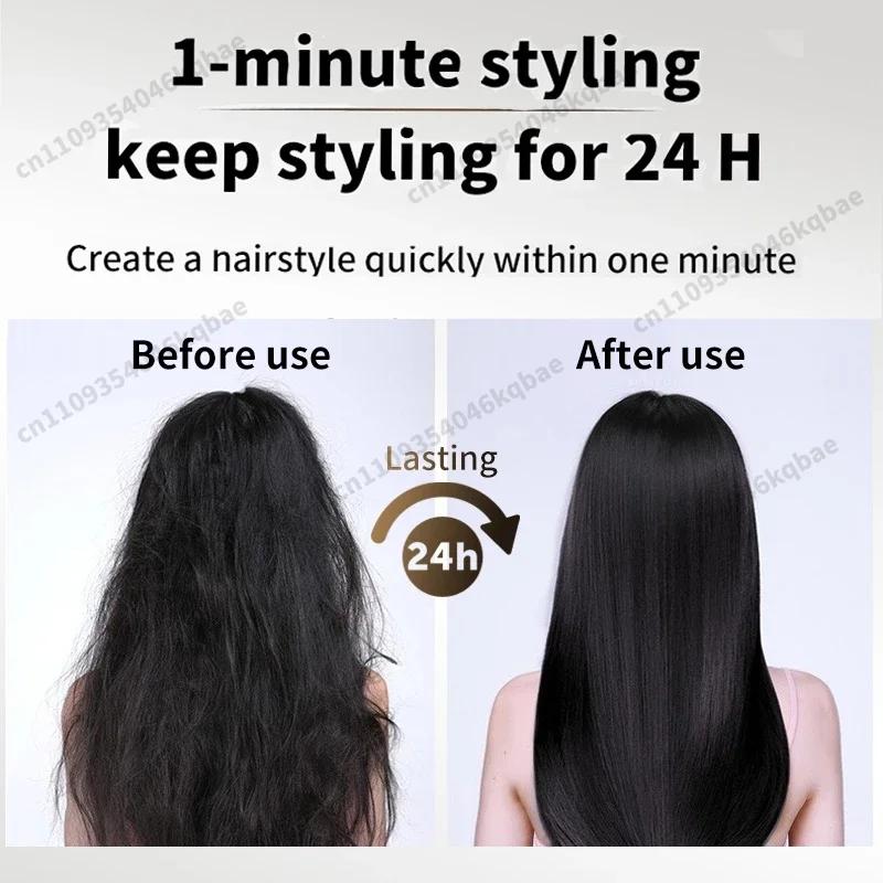 SenCiciMen 2-en-1 Lisseur et Sèche-Cheveux à Ions Négatifs pour Fixer l'Humidité et la Brillance – O