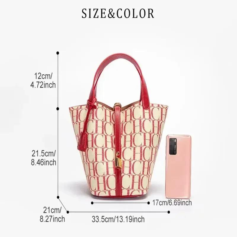 CH – sac à bandoulière de grande capacité pour femmes, marque de luxe, Texture Jacquard en PVC, four