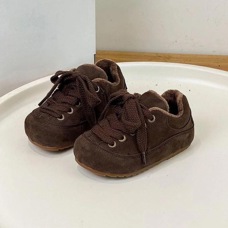 Baskets chaudes en coton pour enfants filles, chaussures d'hiver à isolation thermique, confortables