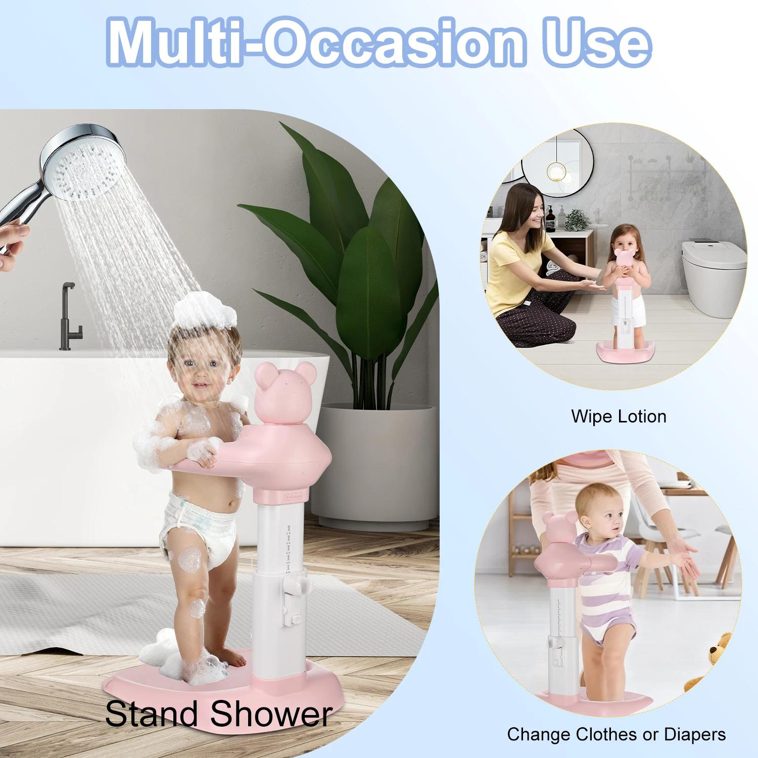 Support de bain pour bébé, Assistant de bain pour bébé, Support de bain avec hauteur et accoudoir ré