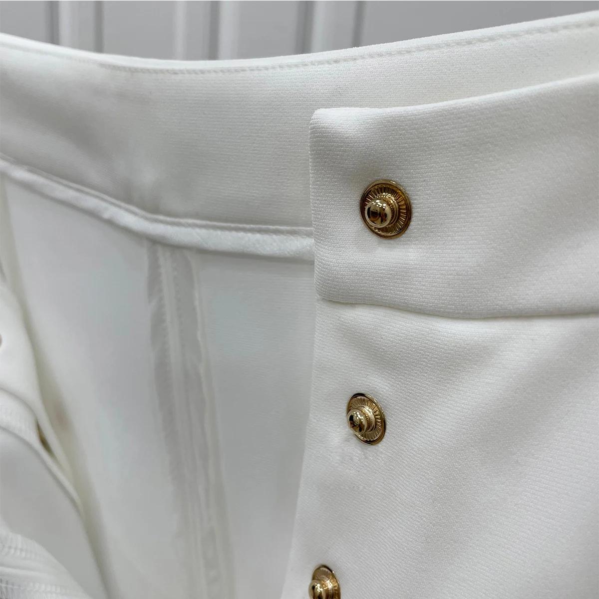 FJM-Tube droit taille haute pour femme, jambe large, mince et drapé, imbibé, haut de gamme, printemp