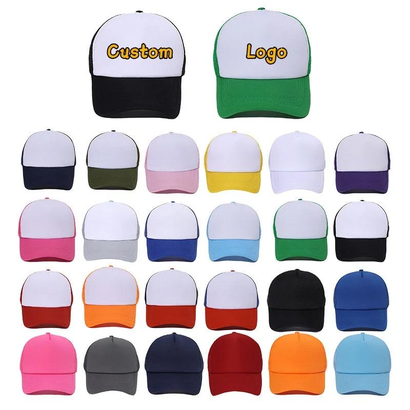 Casquettes de Baseball en maille avec Logo personnalisé pour hommes et femmes, 5 panneaux, moins che