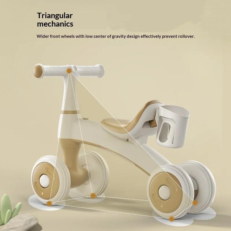 Nouveau vélo d'équilibre pour enfants, bébé de 1 à 3 ans, trottinette pour débutants, patin à quatre