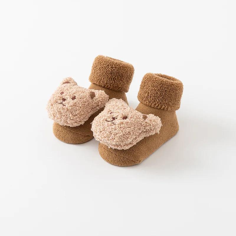 Chaussettes coordonnantes en coton doux pour bébé, chaussettes épaisses pour enfants, nouveau-né, to